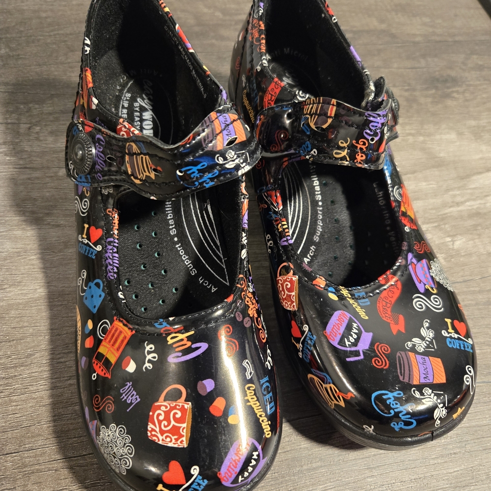 Coffee Pattern Work Shoes Non Slip